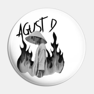 agust d black and white Pin