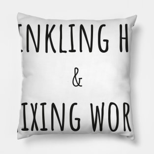Sprinkling Herbs & Mixing words Pillow
