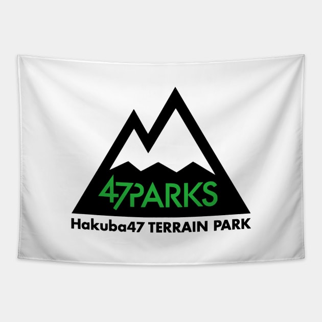 Hakuba47, 47 Park, Hakuba Valley, Japan Japow Ski Resort - Snowboard Decal Tapestry by susugroo