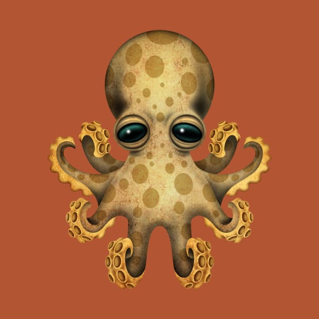 Cute Brown Baby Octopus by jeffbartels