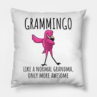 Womens Grammingo Like A Grandma Only Awesome Dabbing Flamingo Gift Pillow