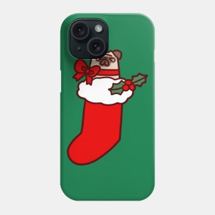 Christmas Stocking Pug Phone Case