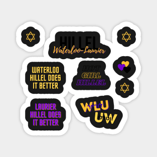 Hillel Waterloo Laurier Sticker Pack Magnet