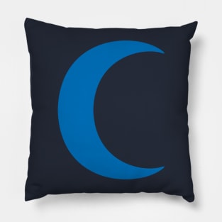 half moon (blue) Pillow