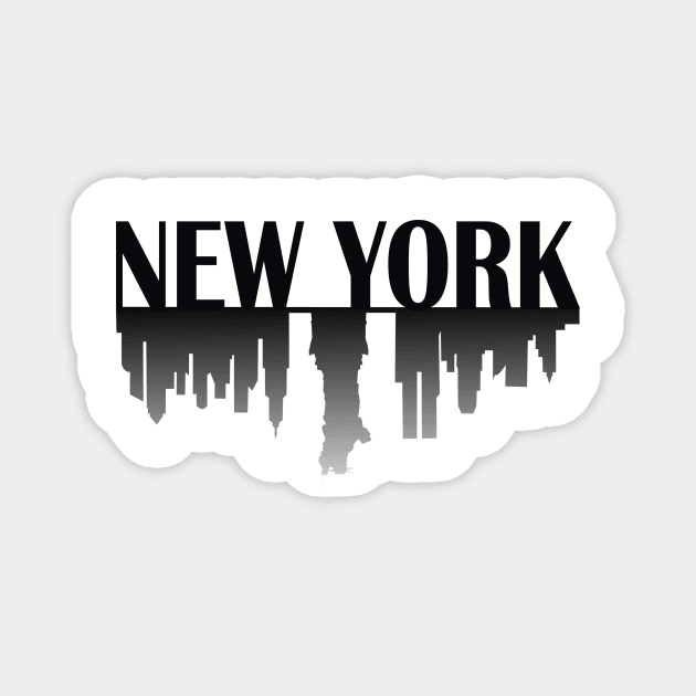 New York Skyline 2 Magnet by denip