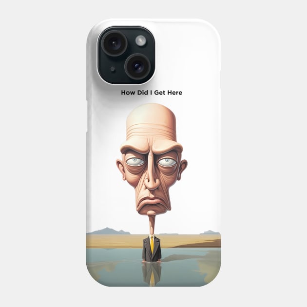 Parched American Politics: Navigating the Oasis of Unity in a Divided Nation on a light (Knocked Out) background Phone Case by Puff Sumo