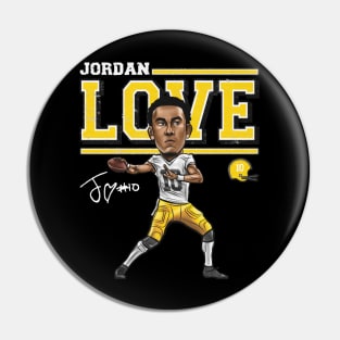 Jordan Love Green Bay Cartoon Pin