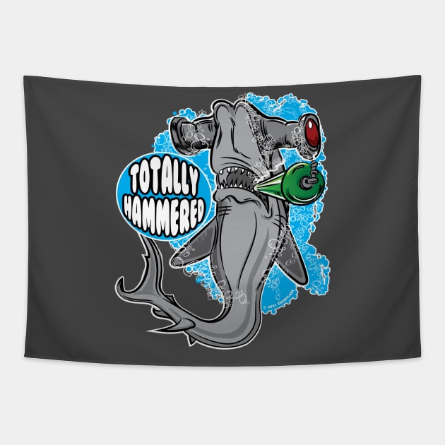 Totally Hammered - Hammerhead Shark Tapestry by eShirtLabs