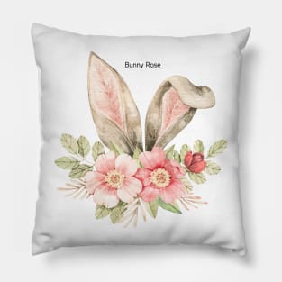 Bunny Rose Pillow