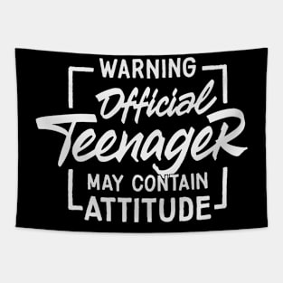 Warning Official Teenager Tapestry