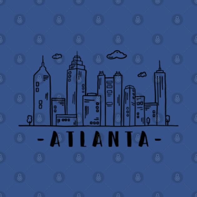 Discover Atlanta Georgia United States Skyline Architecture Cityscape - Atlanta - T-Shirt