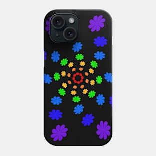 Rainbow flowers Phone Case