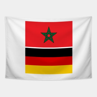 Moroccan and Germany Union Flag Tapestry