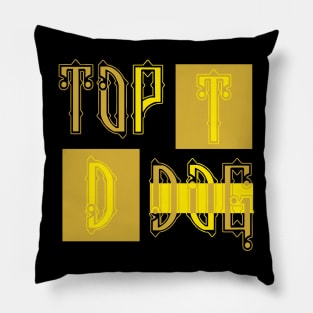 Unique Lettering T-Shirt Design Pillow