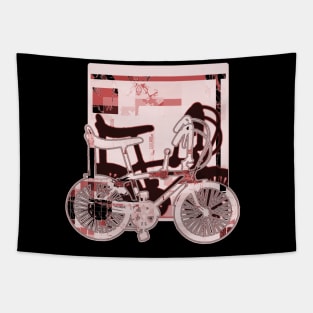 Stingray Bike By The Red Wall Tapestry