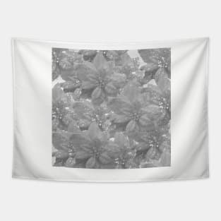 POINSETTIA WHITE TWINKLE SPARKLE PATTERN Tapestry