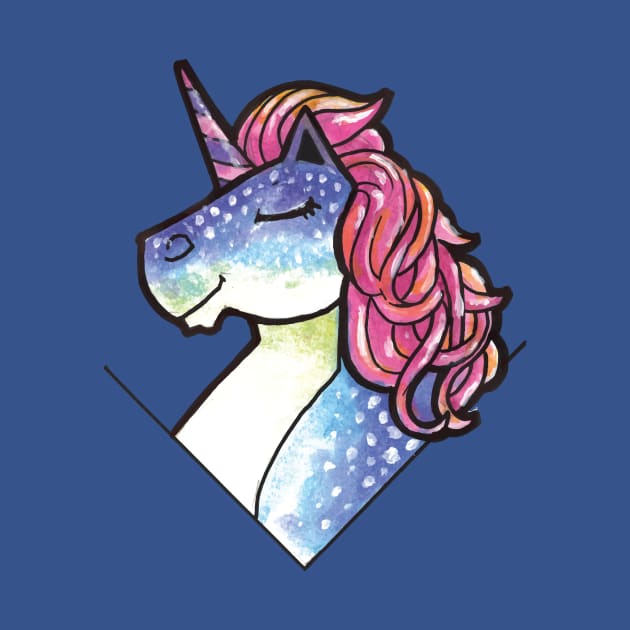 Rainbow Cute Blue Magical Unicorn - Funny Dabbing Unicorns by zeeshirtsandprints