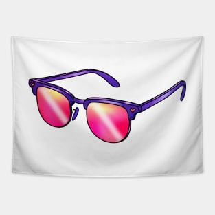 Sunglasses with red lenses Tapestry