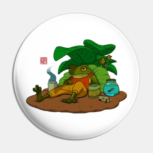 A Frog and His Son Tired Pin