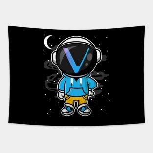 Hiphop Astronaut Vechain Crypto VET Coin To The Moon Token Cryptocurrency Wallet Birthday Gift For Men Women Kids Tapestry