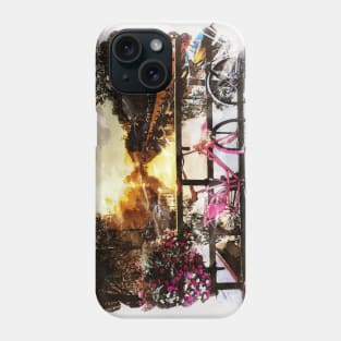 AMSTERDAM, Netherlands Watercolor Landscape Fine Art Phone Case