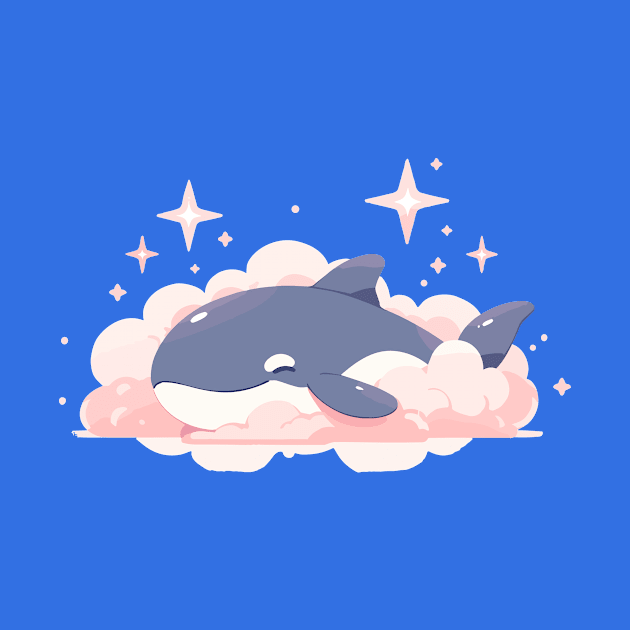 Cute Kawaii Baby Cloud Orca by Kawaii Kingdom