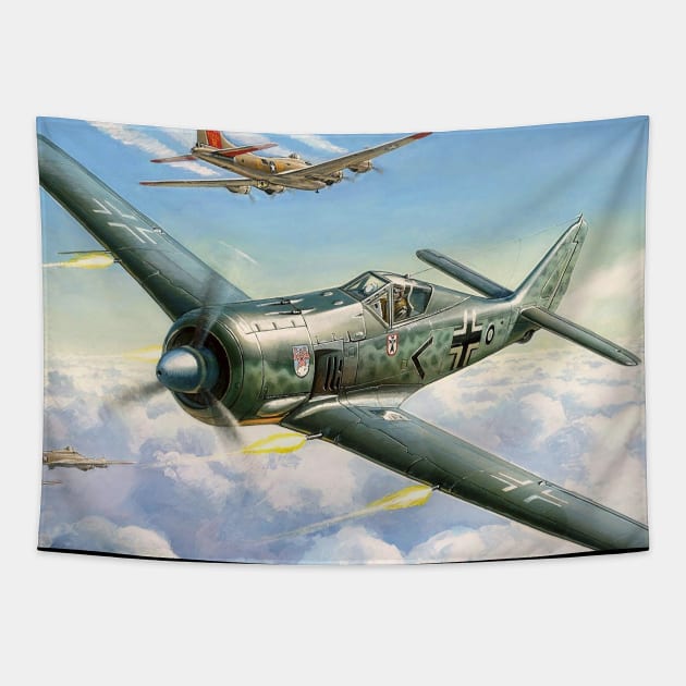 Fw190 Tapestry by Aircraft.Lover