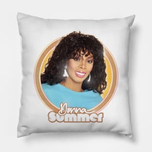 Donna Summer -- Retro Style Fan Art Design Pillow