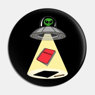 Aliens Stole My Homework Pin