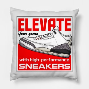 AJ 3 Retro White Cement Shoes Pillow