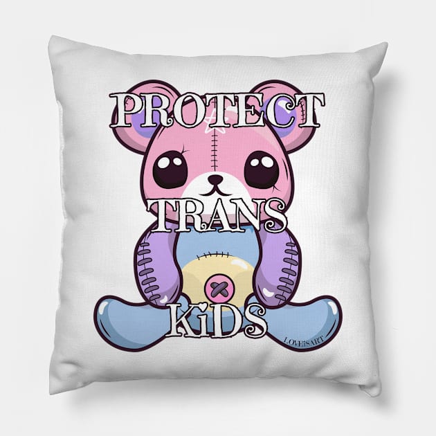 Protect Trans Kids #9 Pillow by Death Is Art