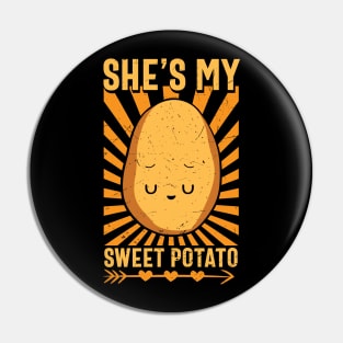 She's my sweet potato Funny Matching Halloween Lazy Costume Pin