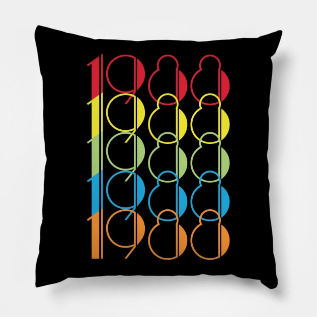 VINTAGE T-SHIRT Birthday 1988 Pillow by soufibyshop