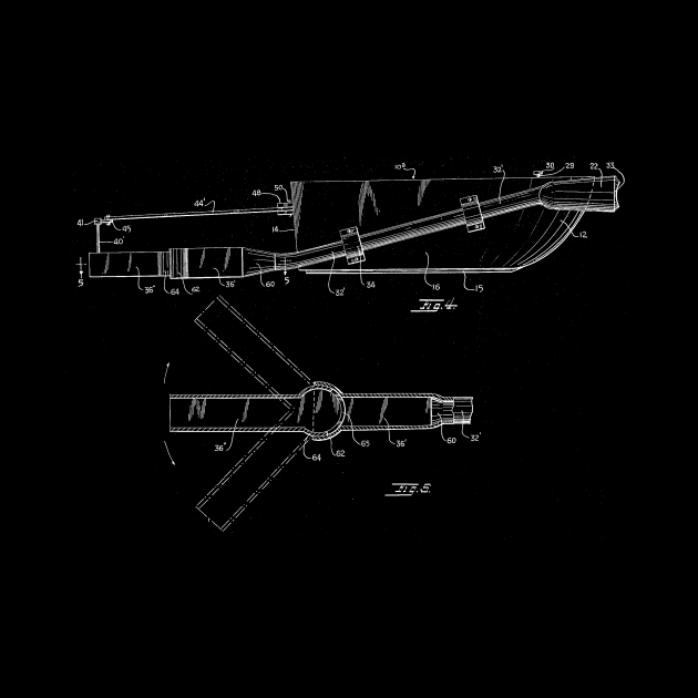 Jet Propelled Boat Vintage Patent Hand Drawing by TheYoungDesigns