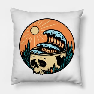 Skull & Wave Pillow