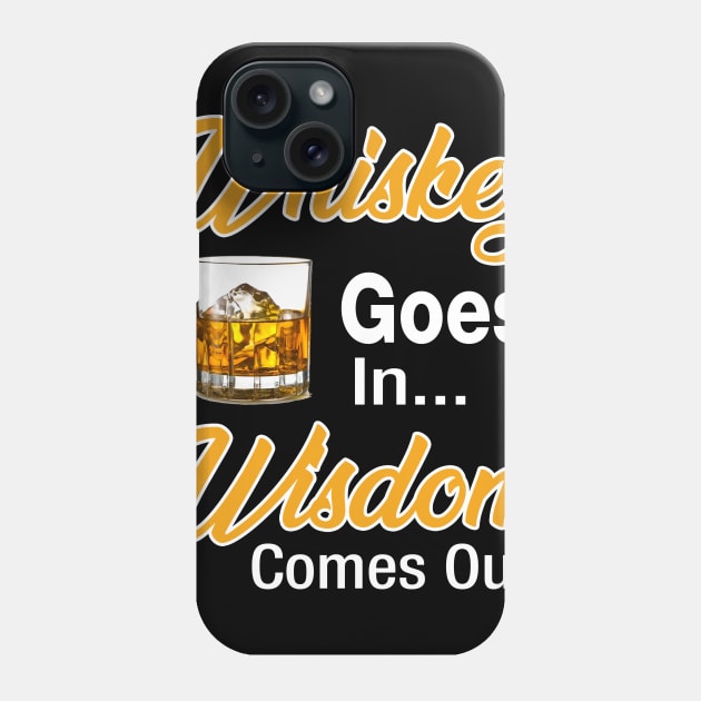 Whiskey Goes In Wisdom Comes Out Phone Case by Kaileymahoney