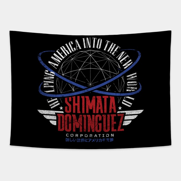 Shimata Dominguez Corporation Tapestry by MindsparkCreative