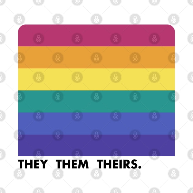 They Them Theirs Pronouns --- Retro Style Design by DankFutura