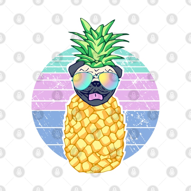 Aesthetic Pineapple Pug Doodle by FandomizedRose