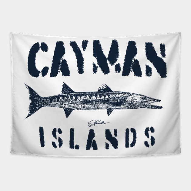 Cayman Islands Great Barracuda Tapestry by jcombs