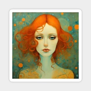 Surreal Redhead Magnet