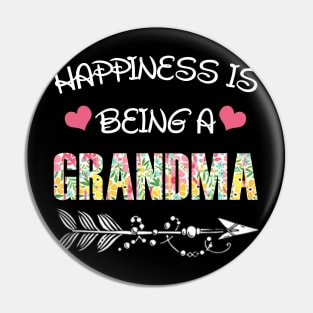 Happiness is being grandma floral gift Pin