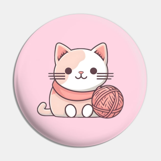 Knitter Kitten Pin by Serene Simplicity