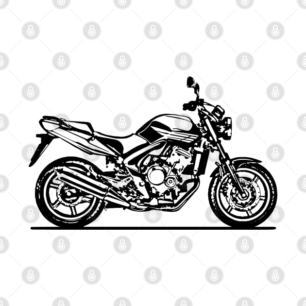 CBF600N Motorcycle Sketch Art by DemangDesign