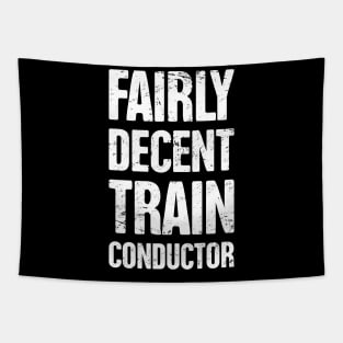 Retro Vintage Rail Crew Railroad Train Conductor Tapestry