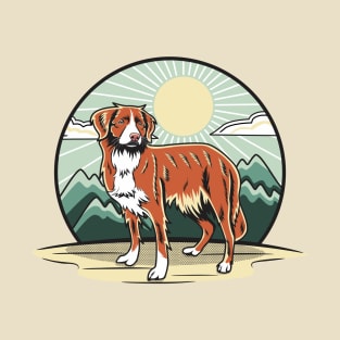 Toller Nova Scotia Duck Tolling Retriever Hiking Day T-Shirt