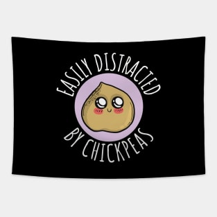 Easily Distracted By Chickpeas Funny Chickpeas Tapestry