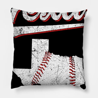 Texas baseball vintage Pillow