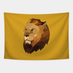 Geometric Lion Head Tapestry