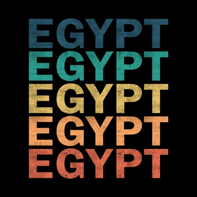 Egypt Name T Shirt - Egypt Vintage Retro Name Gift Item Tee by henrietacharthadfield